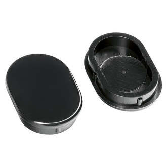 Oválná krytka vzpěry, černá mat (2ks v balení)