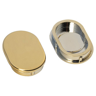 Oválná krytka vzpěry, zlato mat (2ks v balení)