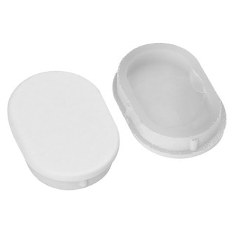 Oválná krytka vzpěry, bílá mat (2ks v balení)