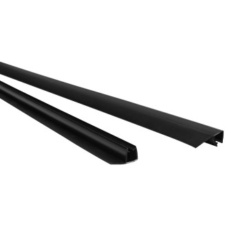 EASY BLACK set svislých těsnění pro sklo 6/6mm, 2000mm