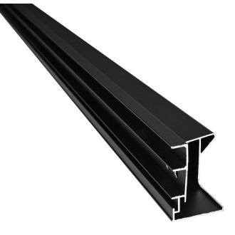 EASY BLACK stěnový profil pivotových dveří pro pevné sklo, 1900mm
