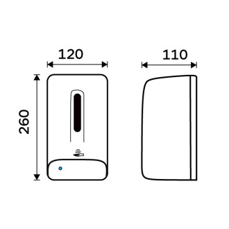 Nimco Hygienický program HPI 31S-DR Bezdotykový zásobník dezinfekčního roztoku