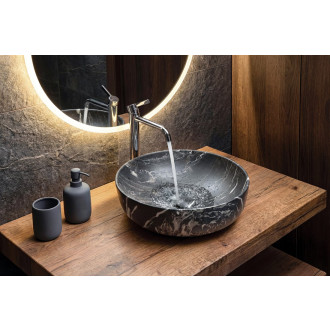 RONDEA keramické umyvadlo na desku Ø 41cm, carnico mramor