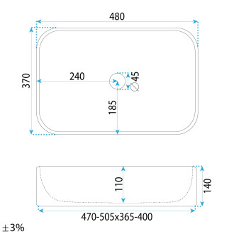 REA Umyvadlo na desku Atria REA-U3503