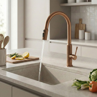 REA Kuchyňská baterie Master Brush Copper REA-B7203
