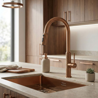 REA Kuchyňská baterie Master Brush Copper REA-B7203