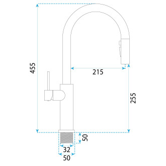 REA Kuchyňská baterie Master Brush Copper REA-B7203