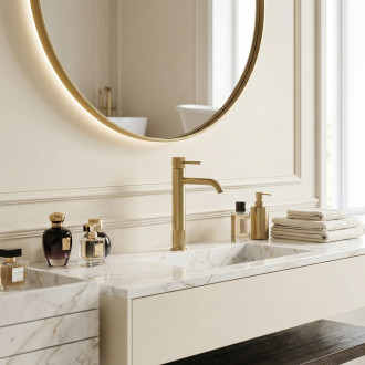 REA Koupelnová baterie Lungo Stripe Brush Gold REA-B8051