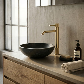 REA Koupelnová baterie Lungo Stripe Brush Gold REA-B8051