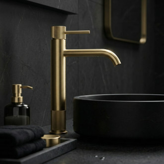 REA Koupelnová baterie Lungo Stripe Brush Gold REA-B8051