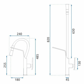 REA Kuchyňská baterie CASTOR - gold brush REA-B4321
