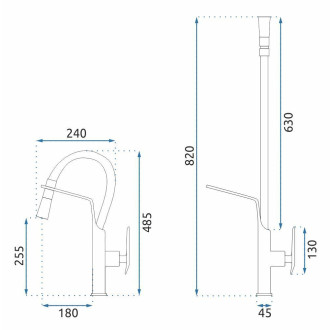 REA Kuchyňská baterie CASTOR - Copper Brush REA-B4320