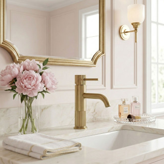 REA Koupelnová baterie Lungo Stripe Brush Gold Low REA-B8050