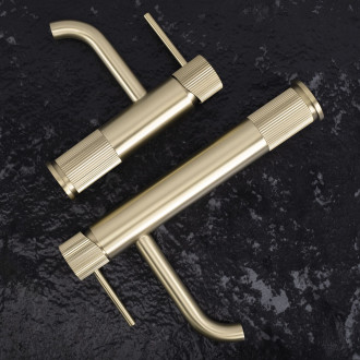 REA Koupelnová baterie Lungo Stripe Brush Gold Low REA-B8050