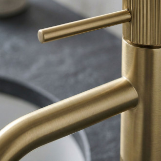 REA Koupelnová baterie Lungo Stripe Brush Gold Low REA-B8050