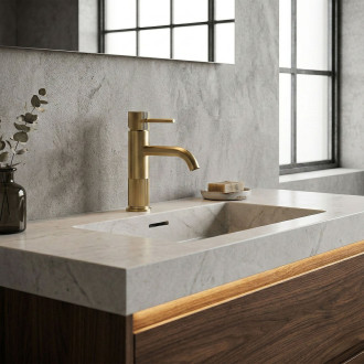 REA Koupelnová baterie Lungo Stripe Brush Gold Low REA-B8050