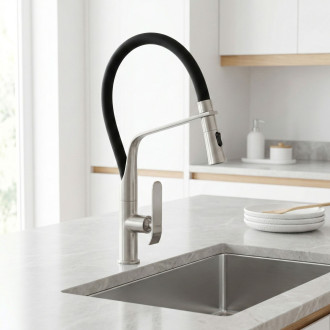 REA Kuchyňská baterie CASTOR - Brush Nickel REA-B4322