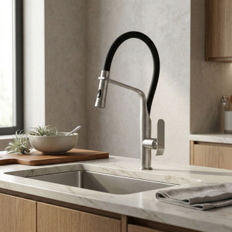 REA Kuchyňská baterie CASTOR - Brush Nickel REA-B4322