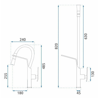 REA Kuchyňská baterie CASTOR - Brush Nickel REA-B4322