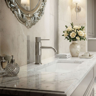 REA Koupelnová baterie Lungo Stripe Brush Nickel Low REA-B8052