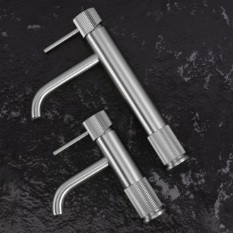 REA Koupelnová baterie Lungo Stripe Brush Nickel REA-B8053