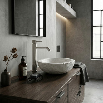 REA Koupelnová baterie Lungo Stripe Brush Nickel REA-B8053