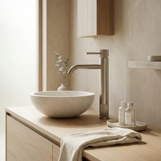 REA Koupelnová baterie Lungo Stripe Brush Nickel REA-B8053