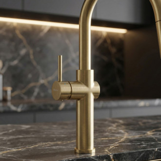 REA Kuchyňská baterie Fresh High Gold Brush REA-B7201