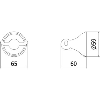 Mexen Lusso podwójny haczyk na ręcznik, chrom - 70A16812-00