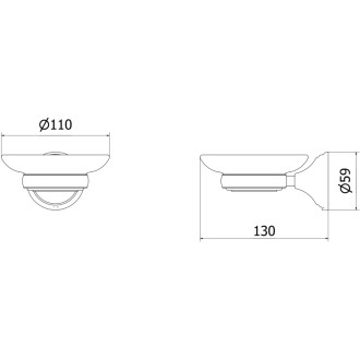 Mexen Lusso mydelniczka, czarna - 70A16855-70