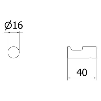Mexen Loop haczyk na ręcznik (2 szt.), czarny - 70A71012-70