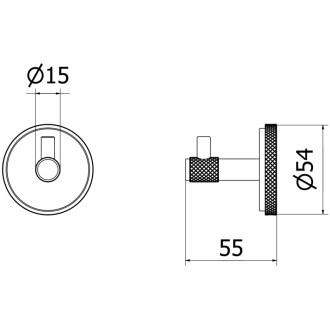 Mexen Gravo haczyk na ręcznik, black chrome - 70A93011-73