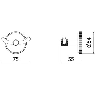 Mexen Gravo podwójny haczyk na ręcznik, miedź szczotkowana - 70A93012-65