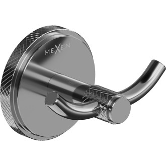 Dvojitý věšák na ručník Mexen Gravo, černý chrom - 70A93012-73