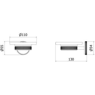 Mexen Gravo mydelniczka, gun gray szczotkowany - 70A93055-66