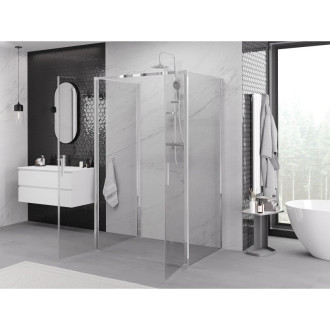 Mexen Exo-3S kabina prysznicowa 3-ścienna uchylna 100 x 90 cm, transparent, chrom - 814-100-090-01-00-3S
