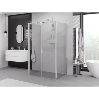 Mexen Exo-3S kabina prysznicowa 3-ścienna uchylna 80 x 120 cm, transparent, chrom - 814-080-120-01-00-3S