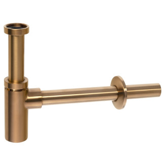Umyvadlový sifon 5/4", odpad 32mm, kulatý, měď mat SI521