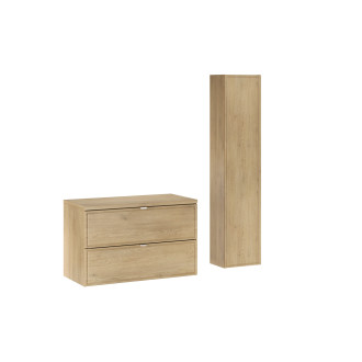Comad SET-TEC B CREMONA 80CM HC Koupelnová sestava 80 cm s deskou a vysokou skříňkou