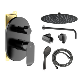 ULTRA-2F GRAFIT, podomítkový sprchový set včetně příslušenství