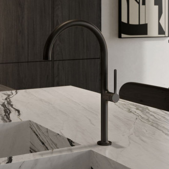 Dřezová baterie Kludi Reef s otočným ramínkem matná černá 508036675