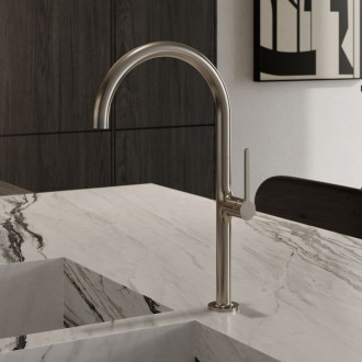 Dřezová baterie Kludi Reef s otočným ramínkem kartáčovaný nikl 50803N575