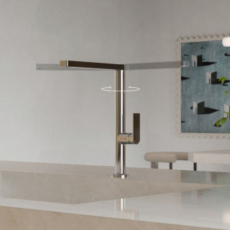 Dřezová baterie Kludi Qord s otočným ramínkem chrom 568030575