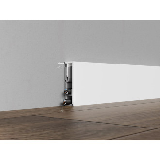 Lišta soklová "rovná" Profil-EU bílá mat, PVC, délka 250 cm, výška hrany 50 mm, SKKOMPBI50