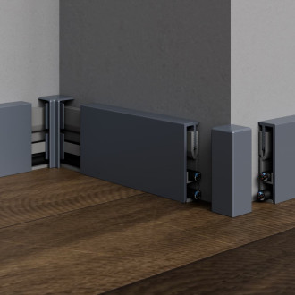 Lišta soklová "rovná" Profil-EU stříbrná metalíza, PVC, délka 250 cm, výška hrany 50 mm, SKKOMPST50