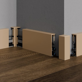 Lišta soklová "rovná" Profil-EU béžová mat, PVC, délka 250 cm, výška hrany 50 mm, SKKOMPCA50