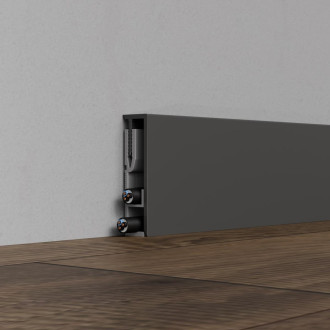 Lišta soklová "rovná" Profil-EU grafit mat, PVC, délka 250 cm, výška hrany 50 mm, SKKOMPGF50