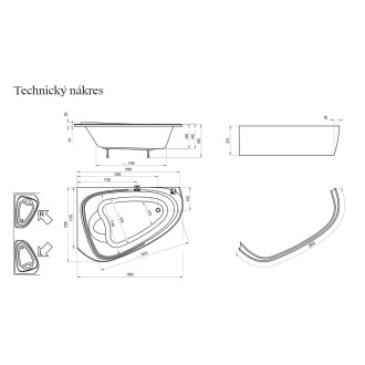 Ravak Vana LOVE STORY II L snowwhite C751000000
