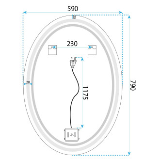 REA Zrcadlo LED Marco Marco 60x80 cm HOM-00902