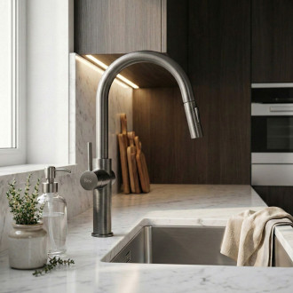 REA Kuchyňská baterie Fresh High Gold Brush REA-B7202